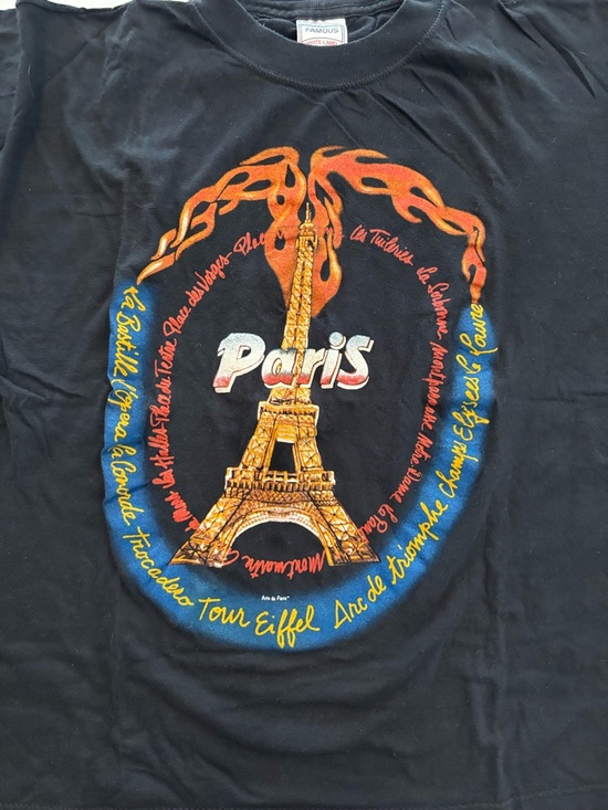 Other - Paris Eiffel Tower Vinyage Graphic Tee - Mens M Black
